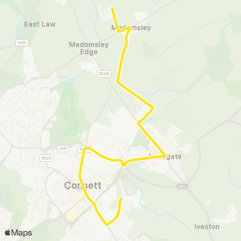 Go North East Top - Terminus map