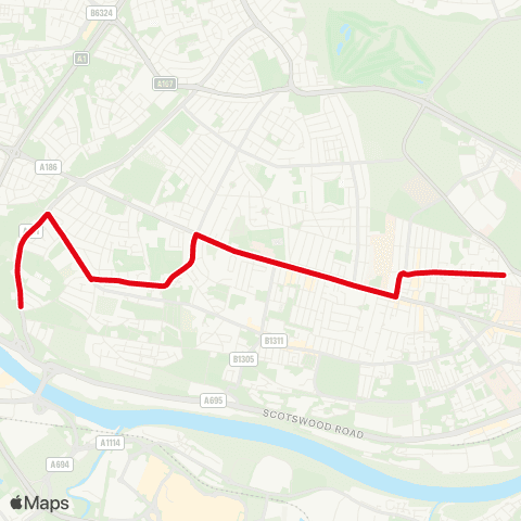 Go North East Excelsior Academy - Stanhope St-Social Club map
