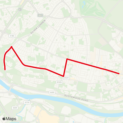 Go North East Excelsior Academy - Westgate Rd-Tindal St map