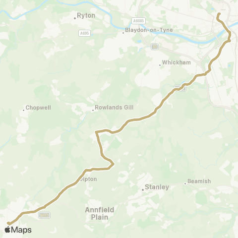 Go North East Consett Bus Sta Stand D - Eldon Square Bus Sta map
