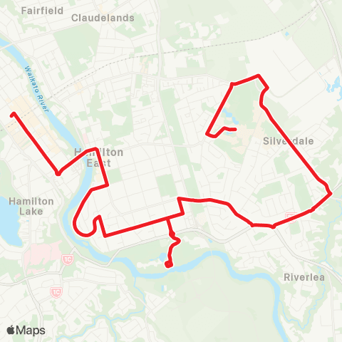 Busit Hamilton Gardens Uni map