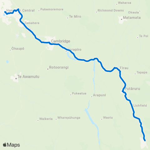 Busit Tokoroa Connector map