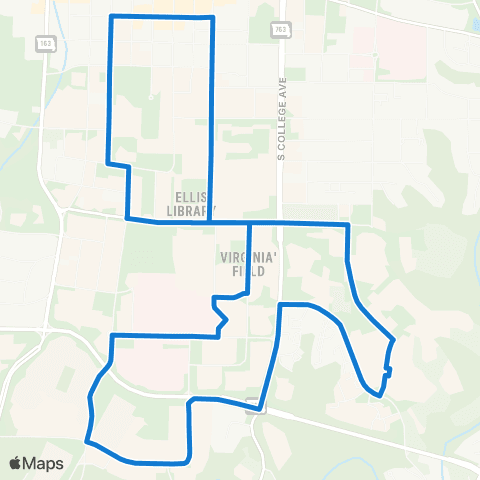 GoCOMO Campus Loop map