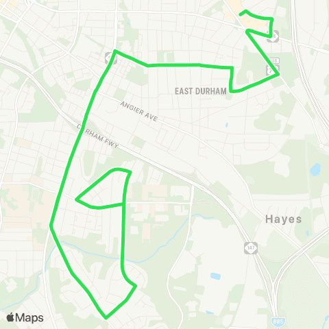 GoDurham Village – Main St - Bacon St map