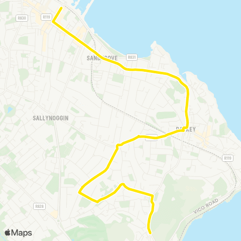 Go-Ahead Ireland Dun Laoghaire - Killiney Hill Park map