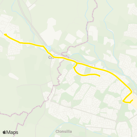 Go-Ahead Ireland Dunboyne - Blanchardstown map
