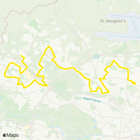 Go-Ahead Ireland DCU (The Helix) - Lady's Well Road map