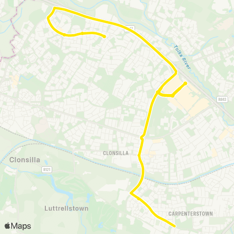 Go-Ahead Ireland Castaheany Estate - Castleknock CC map