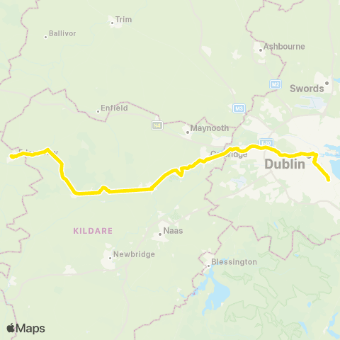 Go-Ahead Ireland Dublin - Edenderry map