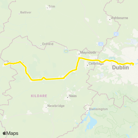 Go-Ahead Ireland Dublin - Edenderry map