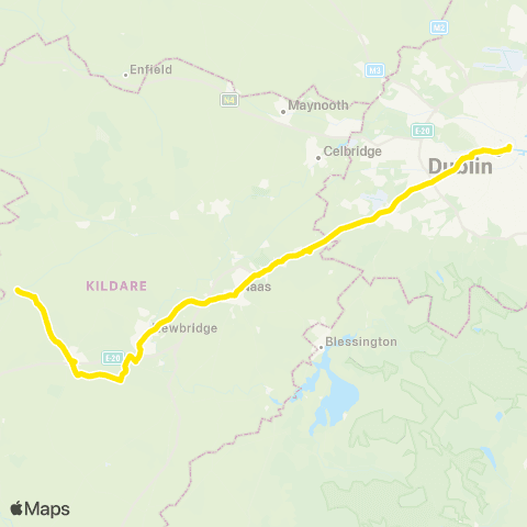 Go-Ahead Ireland Dublin - Kildare map