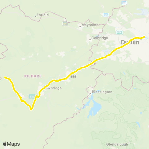 Go-Ahead Ireland Dublin - Kildare map