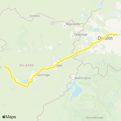 Go-Ahead Ireland Dublin - Kildare map