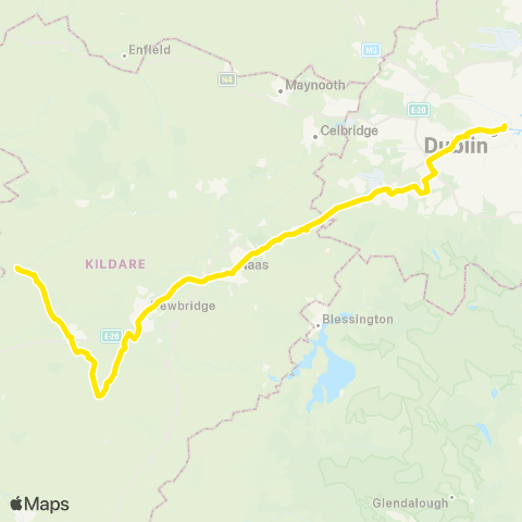 Go-Ahead Ireland Dublin - Kildare map