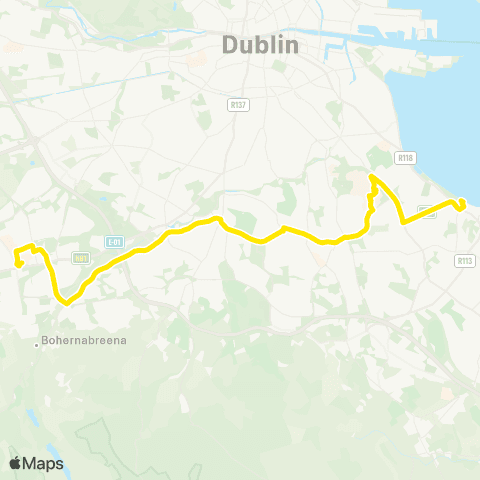 Go-Ahead Ireland The Square - Blackrock Station map