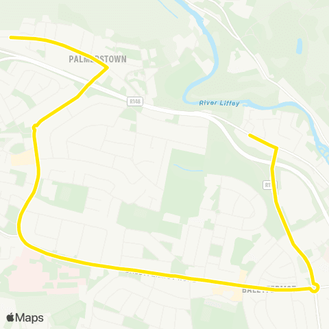 Go-Ahead Ireland Hollyville Lawn - Glenaulin map