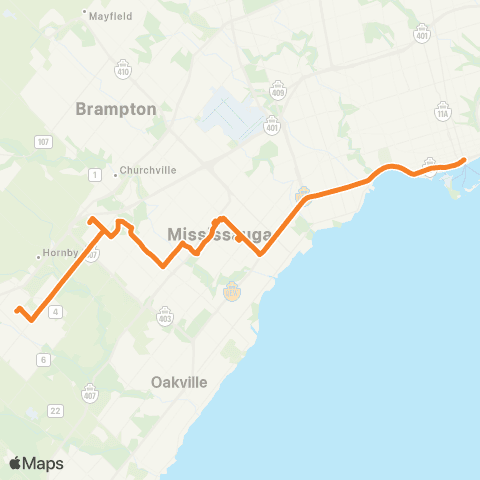 GO Transit Milton map