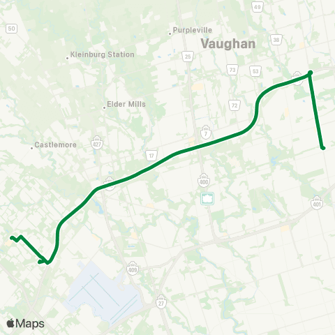 GO Transit Brampton Trinity Common / North York map
