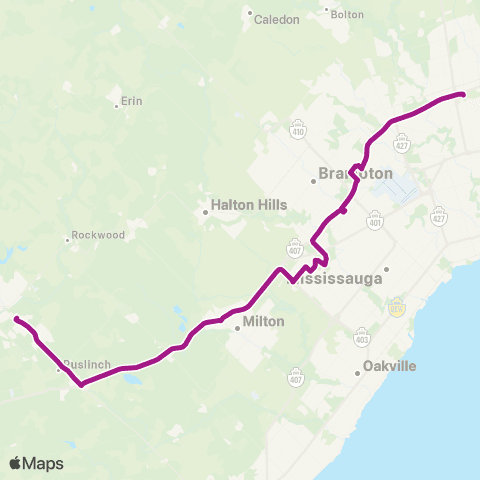GO Transit Guelph / Hwy 407 Terminal map