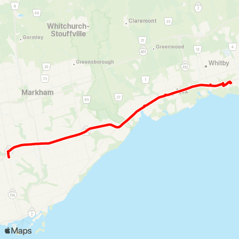GO Transit Lakeshore East map