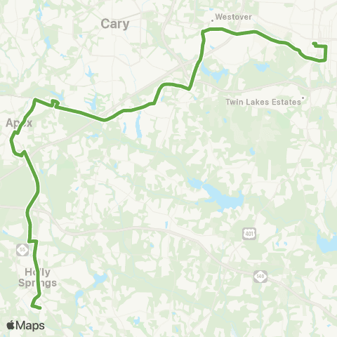 GoTriangle Route 305 map