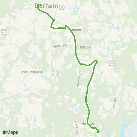 GoTriangle Route 700 map