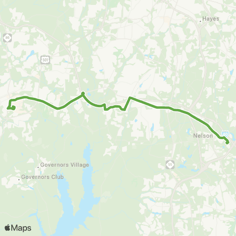 GoTriangle Route 800 map