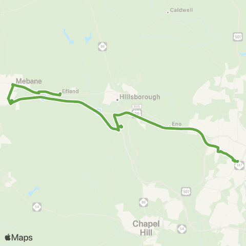 GoTriangle Route ODX map
