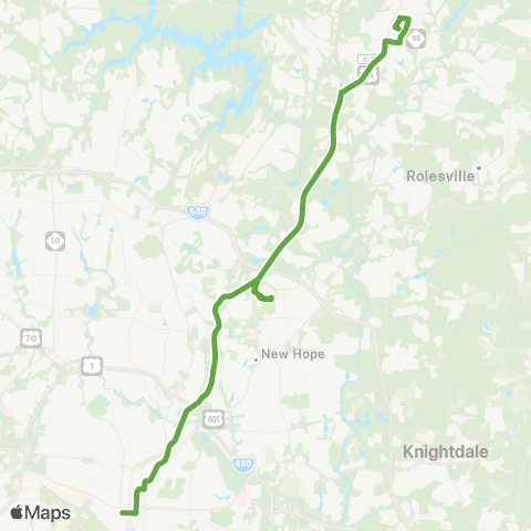 GoTriangle Route WRX map