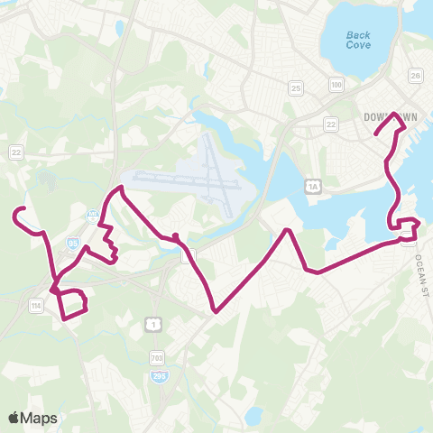 Greater Portland Metro Bus Maine Mall - Main Street map