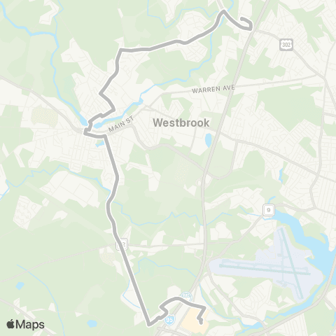 Greater Portland Metro Bus Westbrook Crosstown map