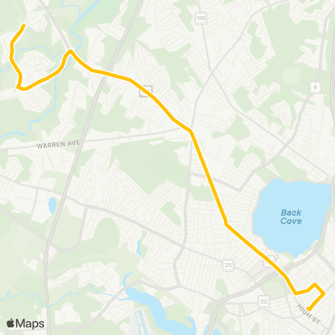 Greater Portland Metro Bus Forest Avenue - Riverton map