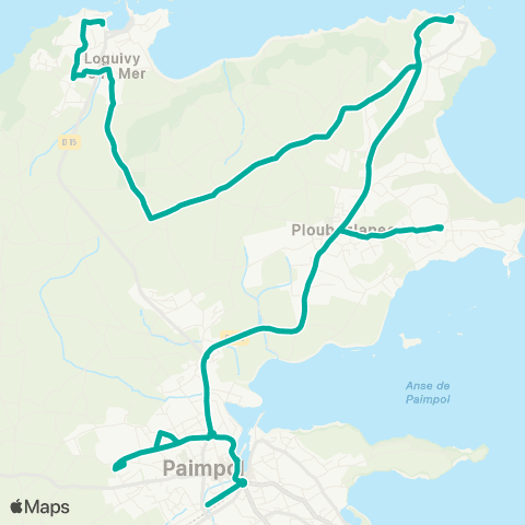 Guingamp-Paimpol Mobilité Paimpol - l'Arcouest map