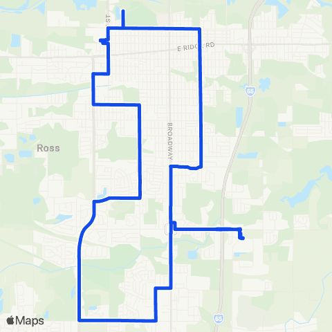 GPTC L4 / R5 University Park Merrillville map