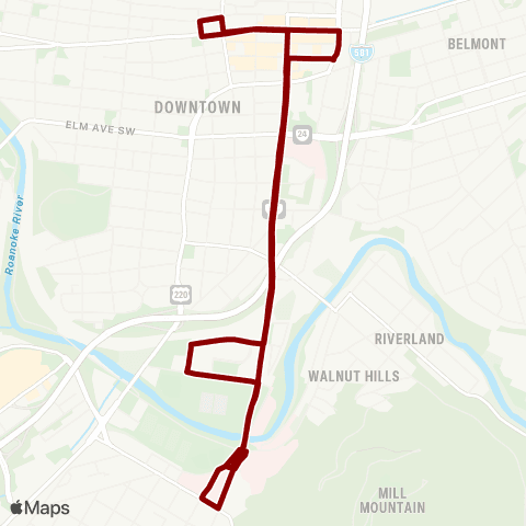 Valley Metro Star Line Trolley map
