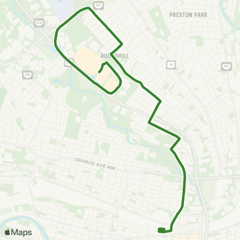 Valley Metro 16 - Valley View Mall to 3rd St Station map