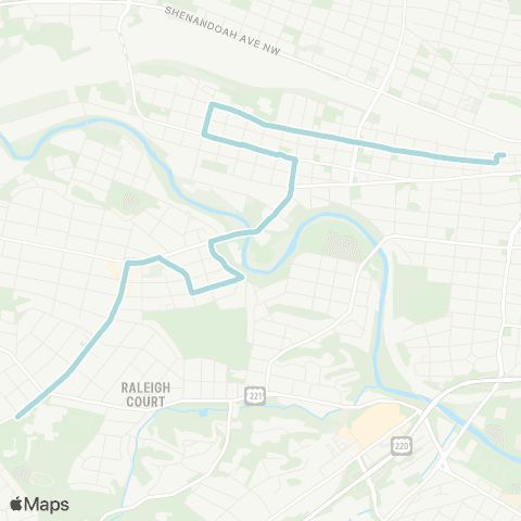 Valley Metro 66 - Grandin Rd (Ph HS) to 3rd St Sta map