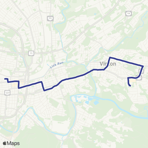 Valley Metro 35 - 3rd St Station to Vinton map