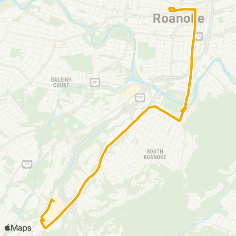 Valley Metro 52 - Tanglewood Mall to 3rd St Station map