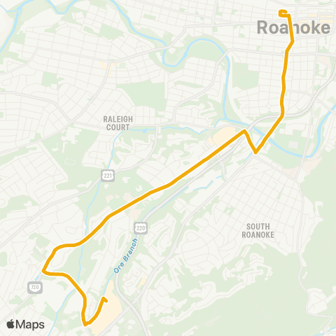 Valley Metro 56 - Tanglwood Mall to 3rd Street Sta map