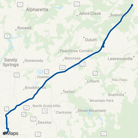 Xpress Buford / Sugarloaf Mills - DT map