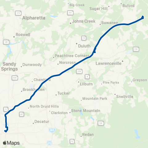 Xpress Hamilton Mill / Sugarloaf - DT map