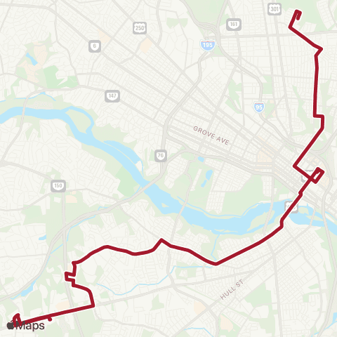 GRTC North Ave / Forest Hill map
