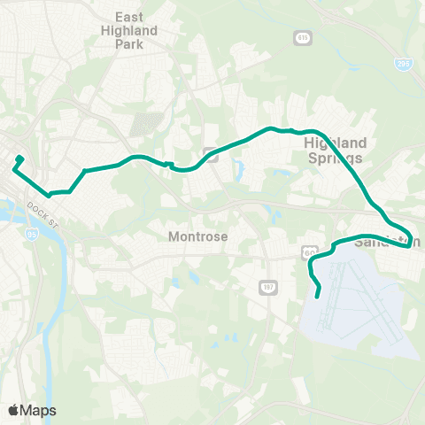 GRTC Nine Mile / Airport map