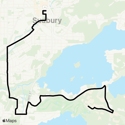 GOVA Laurentian via Regent map