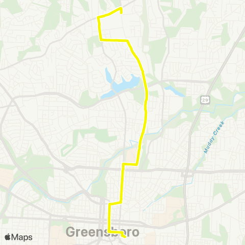 Greensboro Transit Agency North Elm / Church Street map