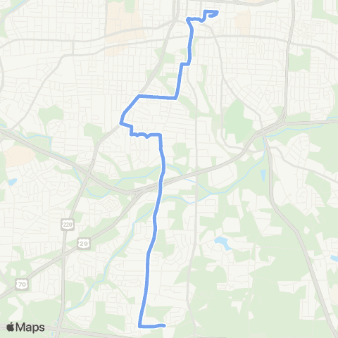 Greensboro Transit Agency Randleman Road map