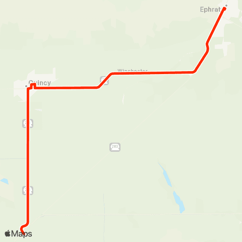 GTA Moses Lk - Soap Lk - Ephrata - Quincy - George map