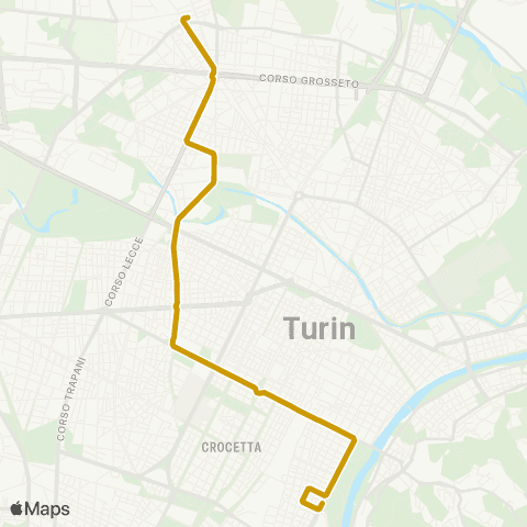 GTT Torino Piazza Stampalia - Corso Massimo D'Azeglio map