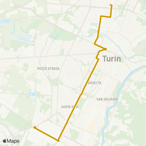 GTT Torino Corso Settembrini (Feriale) / Piazzale Caio Mario (Festivo) - Piazza Statuto map